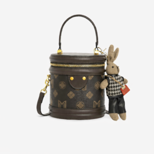 탑핸들 미니 버킷백 브라운 – 프리미엄 캔버스
