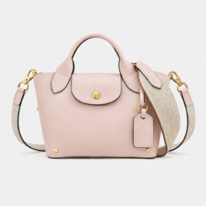 탑 핸들백 페탈핑크 - 가죽